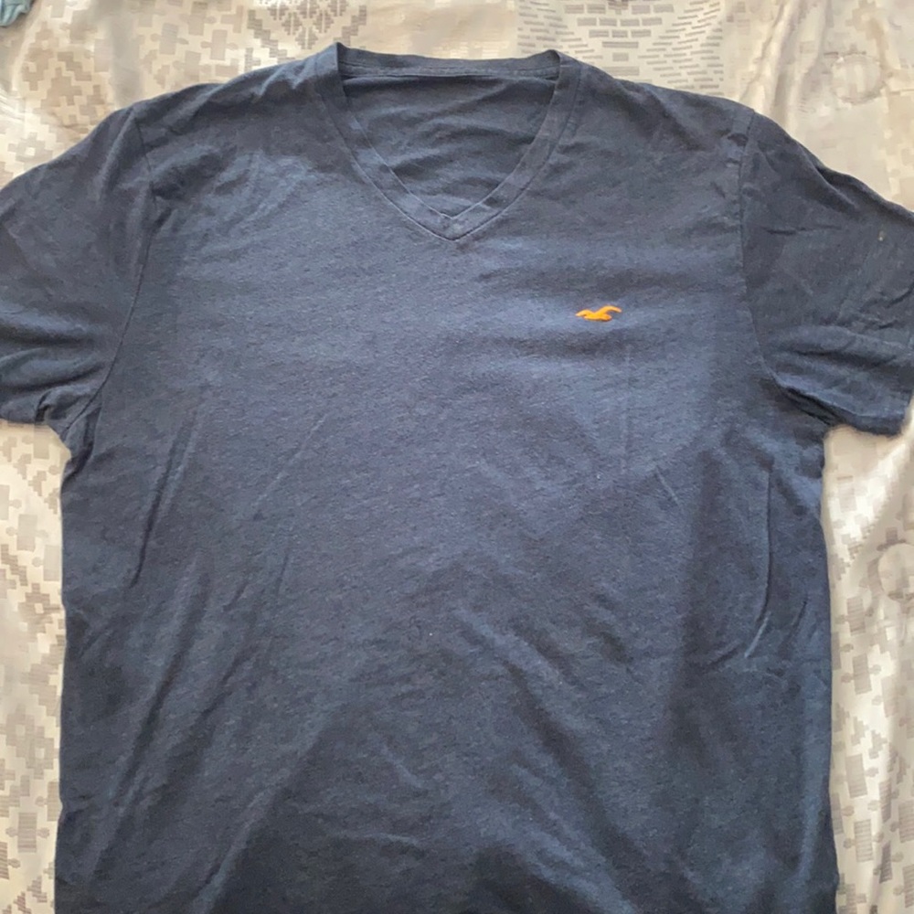 Men’s Blue V Neck Hollister T shirt